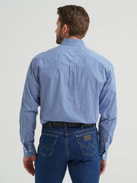 WRANGLER MENS GEORGE STRAIT BUTTON DOWN SHIRT - SKY BLUE