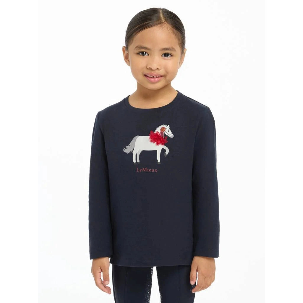 LEMIEUX MINI JESSIE LONG SLEEVE TOP - NAVY