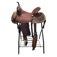 SCOTT THOMAS BARREL SADDLE WITH DIAMOND BORDER - 15"