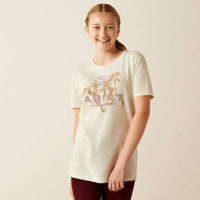 ARIAT GIRLS MEDALLION TEE SHIRT - NATURAL