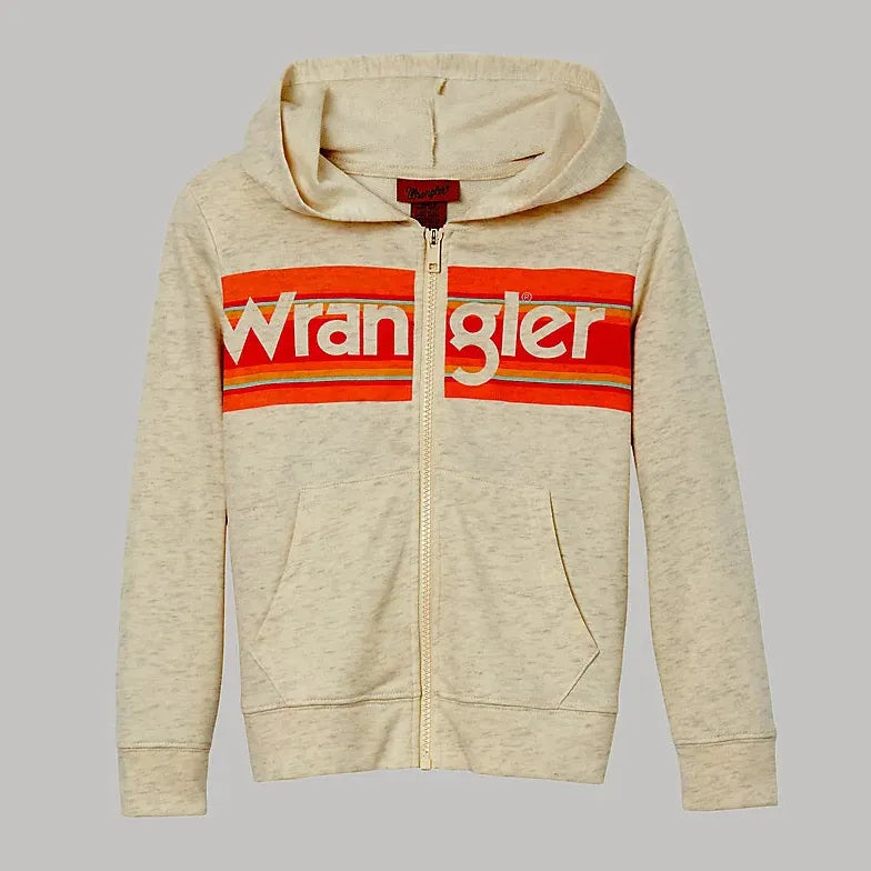 WRANGLER GIRLS BLOCK LOGO ZIP HOODIE