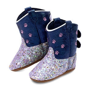 OLD WEST INFANT POPPETS - BLUE SPARKLE PAWS