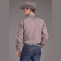 STETSON MENS SNAP SHIRT - GARNET GEO