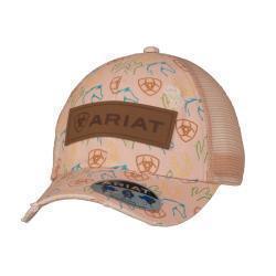 ARIAT WOMENS PONYFLO PRINTED PINK BALL CAP