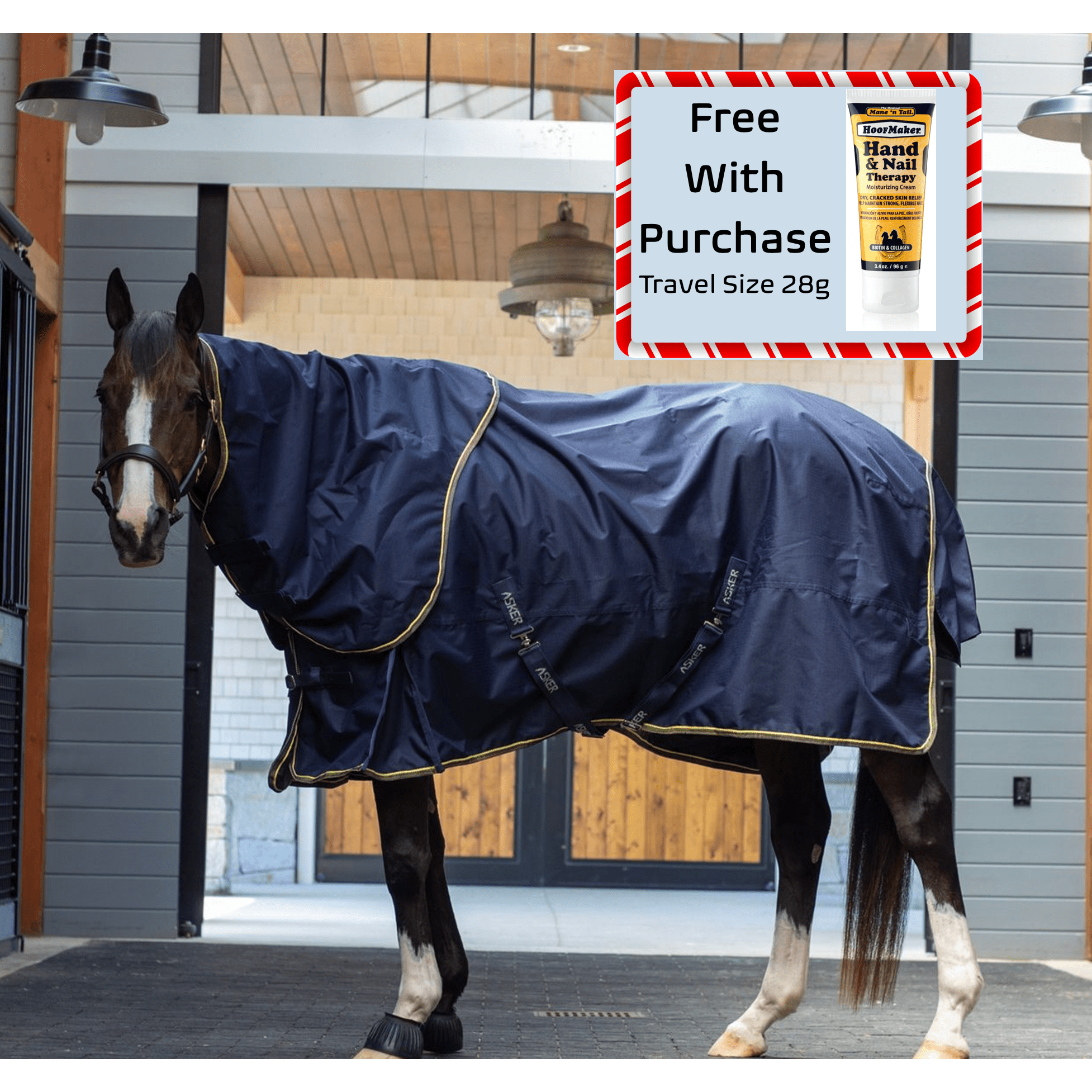 ASKER RAIN SHEET & NECK SET - NAVY/GREEN