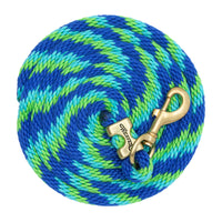 WEAVER LEATHER POLY LEAD ROPE 10' WITH SOLID BRASS SNAP - RIBBON