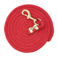 WEAVER LEATHER POLY LEAD ROPE 10' WITH SOLID BRASS SNAP - SOLID COLORS
