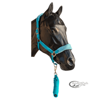 FLEECE NOSE NYLON BREAKAWAY HALTER WITH LEAD
