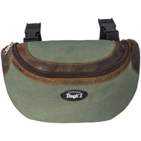 TOUGH 1 CANVAS POMMEL BAG WITH LEATHER ACCENTS