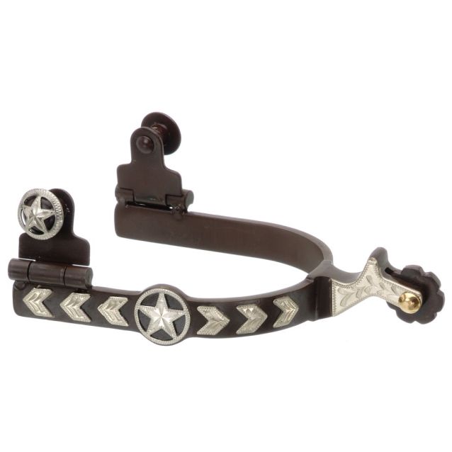 TOUGH 1 ENGRAVED STAR AND ARROW SPURS
