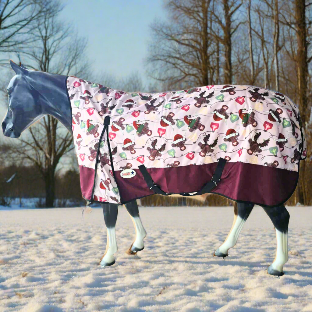*LIMITED EDITION* MOO COW BURGUNDY BOTTOM 1200D - 250GR HIGH NECK TURNOUT