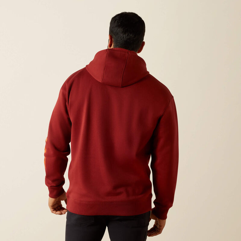 ARIAT MENS REBAR GRAPHIC HOODIE - RUSSET BROWN