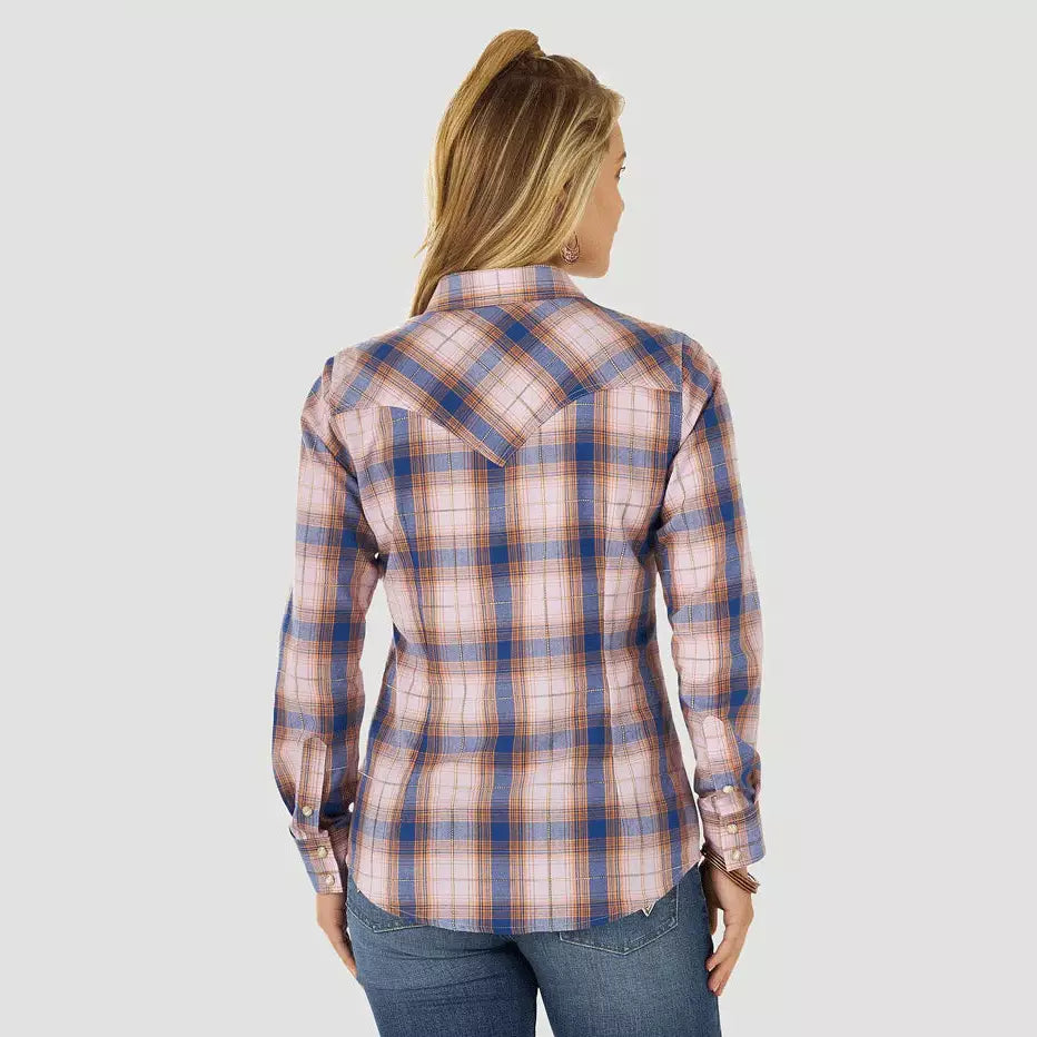 WRANGLER WOMENS RETRO LAVENDER NAVY SHIRT