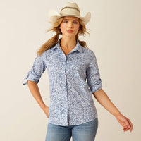 ARIAT WOMENS VETTEK STRETCH SHIRT - BLAKE LEOPARD PRINT