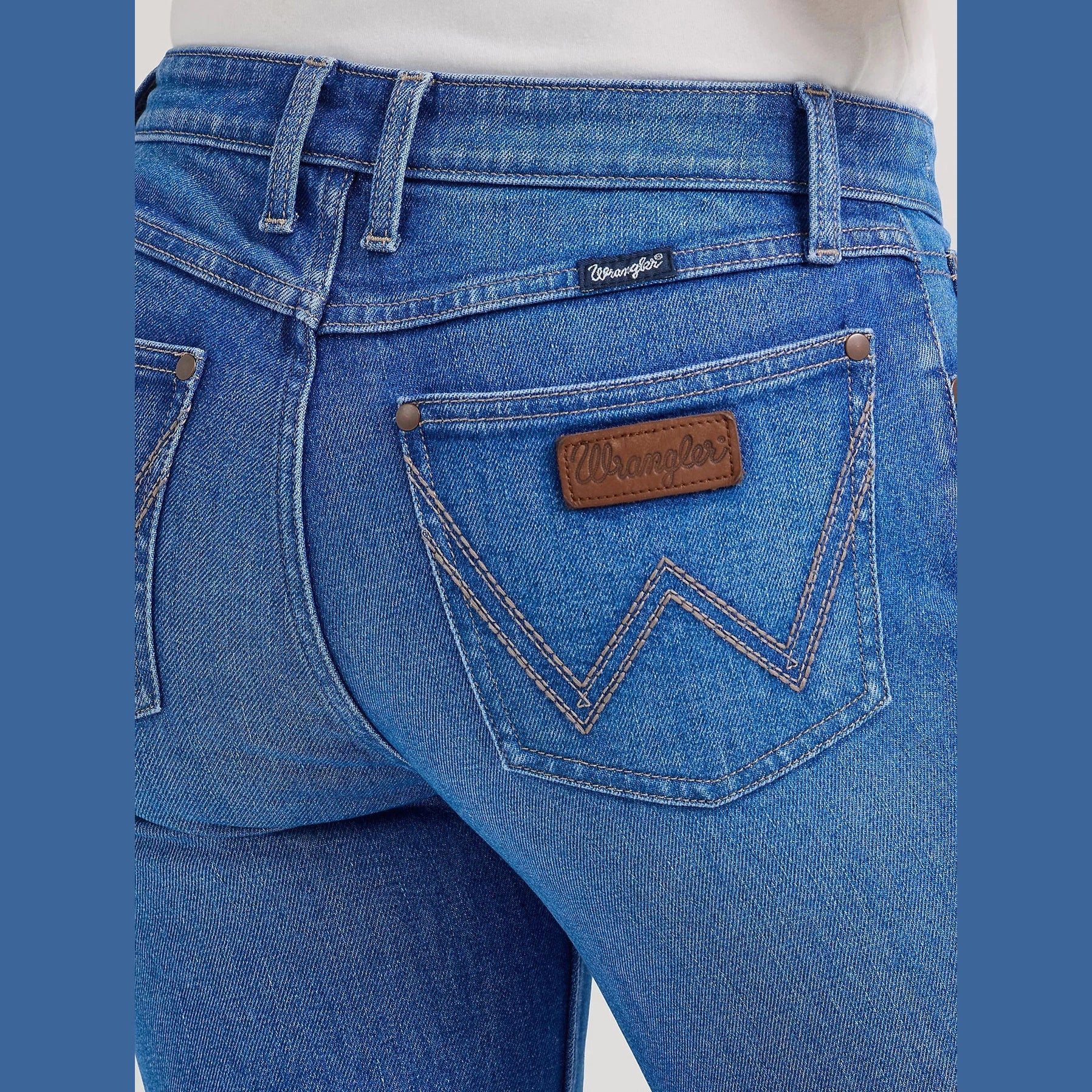 WRANGLER WOMENS RETRO MAE WIDE LEG TROUSER JEAN -LUCY