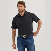 WRANGLER MENS PERFORMACE POLO SHIRT - BLACK
