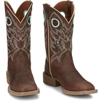 JUSTIN WOMENS LIBERY SPICY BROWN COWBOY BOOT