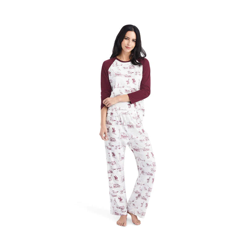 ARIAT WOMENS PAJAMA SET - WESTERN TOILE