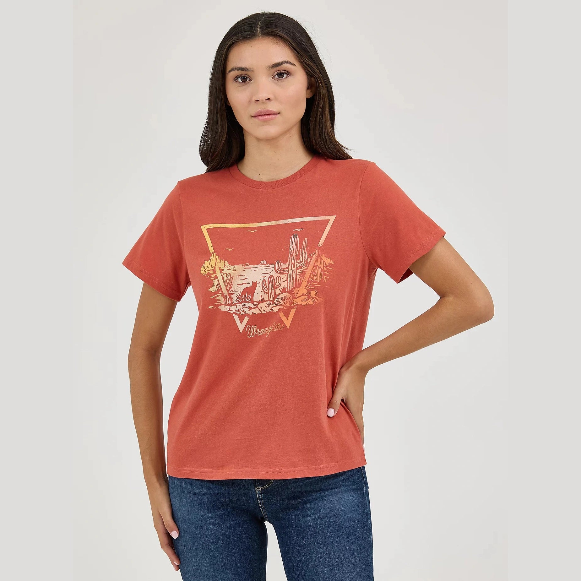 WRANGLER WOMENS SOUTHWESTERN GRAPHIC TEE - BRUSHETTA
