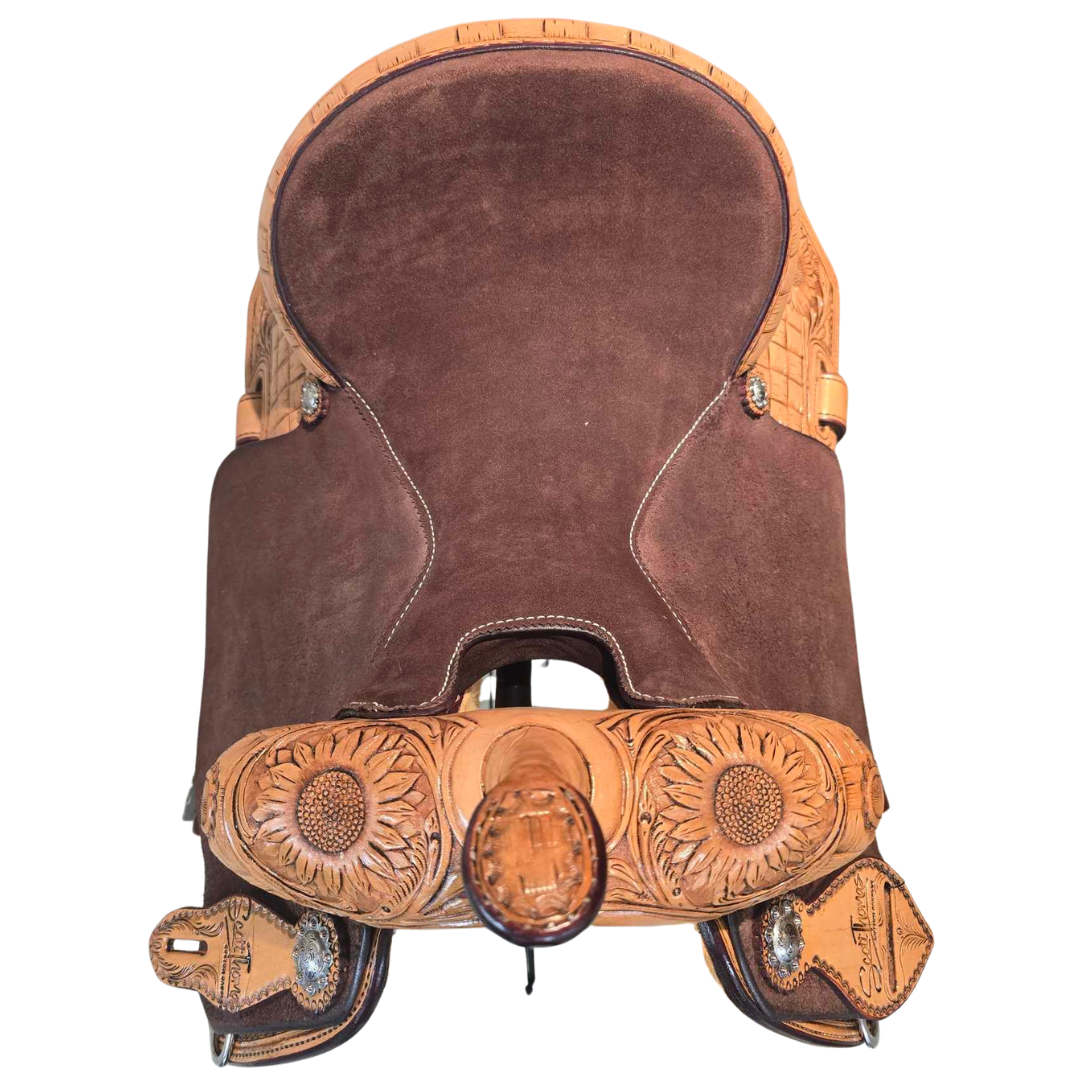 SCOTT THOMAS BARREL SADDLE - ANTIQUE SUNFLOWER 15"