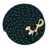 WEAVER LEATHER POLY LEAD ROPE 10' WITH SOLID BRASS SNAP - RAINBOW