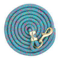 WEAVER LEATHER POLY LEAD ROPE 10' WITH SOLID BRASS SNAP - MOSAIC