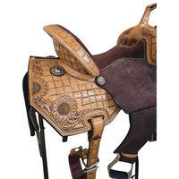 SCOTT THOMAS BARREL SADDLE - ANTIQUE SUNFLOWER 15"