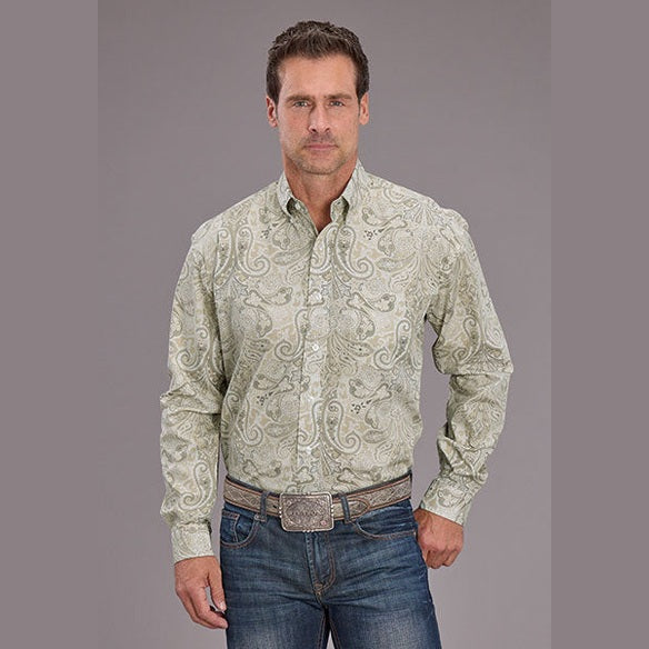 STETSON MENS SAND DOLLAR PAISLEY SHIRT