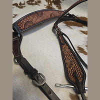 CARVED SUNFLOWER HEADSTALL  & BREAST COLLAR