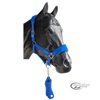 FLEECE NOSE NYLON BREAKAWAY HALTER WITH LEAD