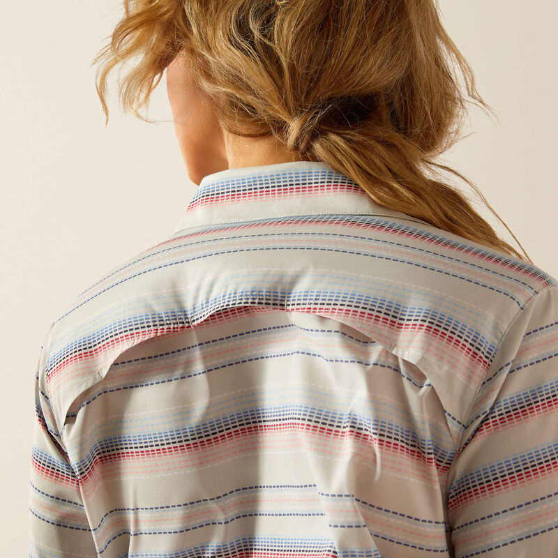 ARIAT WOMENS VENTTEK STRETCH SHIRT - MULTI STITCH STRIPE