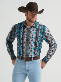WRANGLER MENS CHECOTAH WESTERN SNAP SHIRT