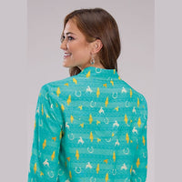 ROPER WOMENS VINTAGE AZTEC WESTERN BLOUSE
