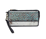 MYRA KETTLE HILL HAND TOOLED BANDED WALLET