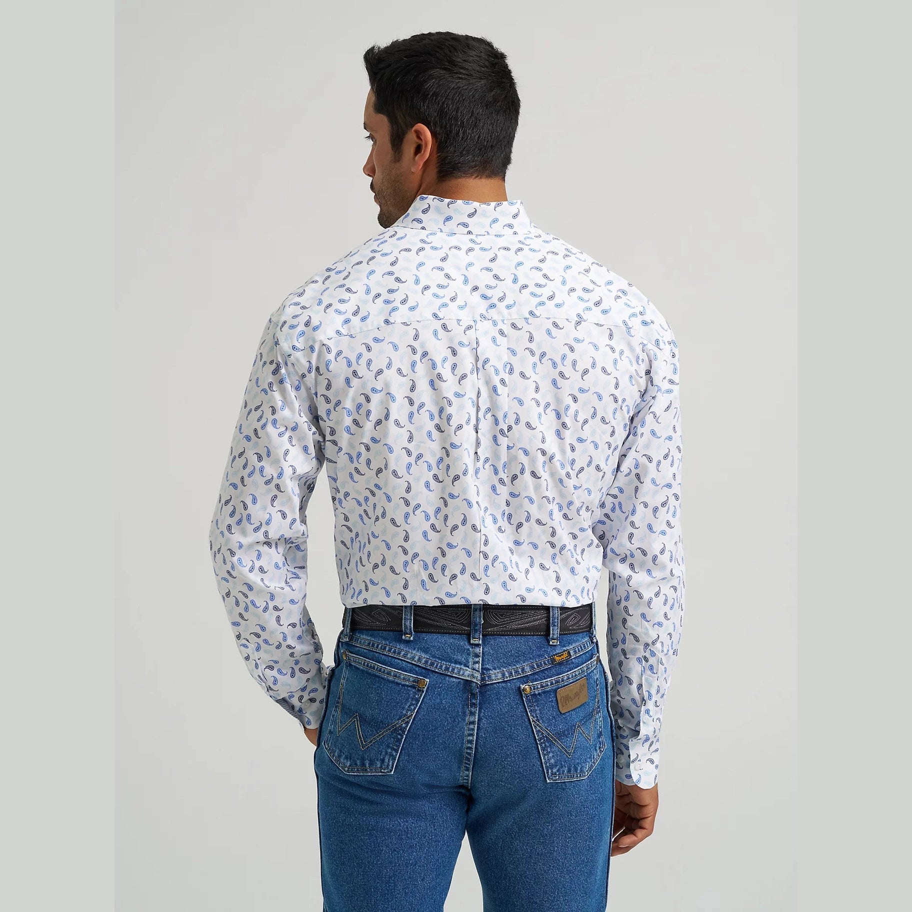 WRANGLER MENS GEORGE STRAIT BUTTON DOWN ONE POCKET SHIRT