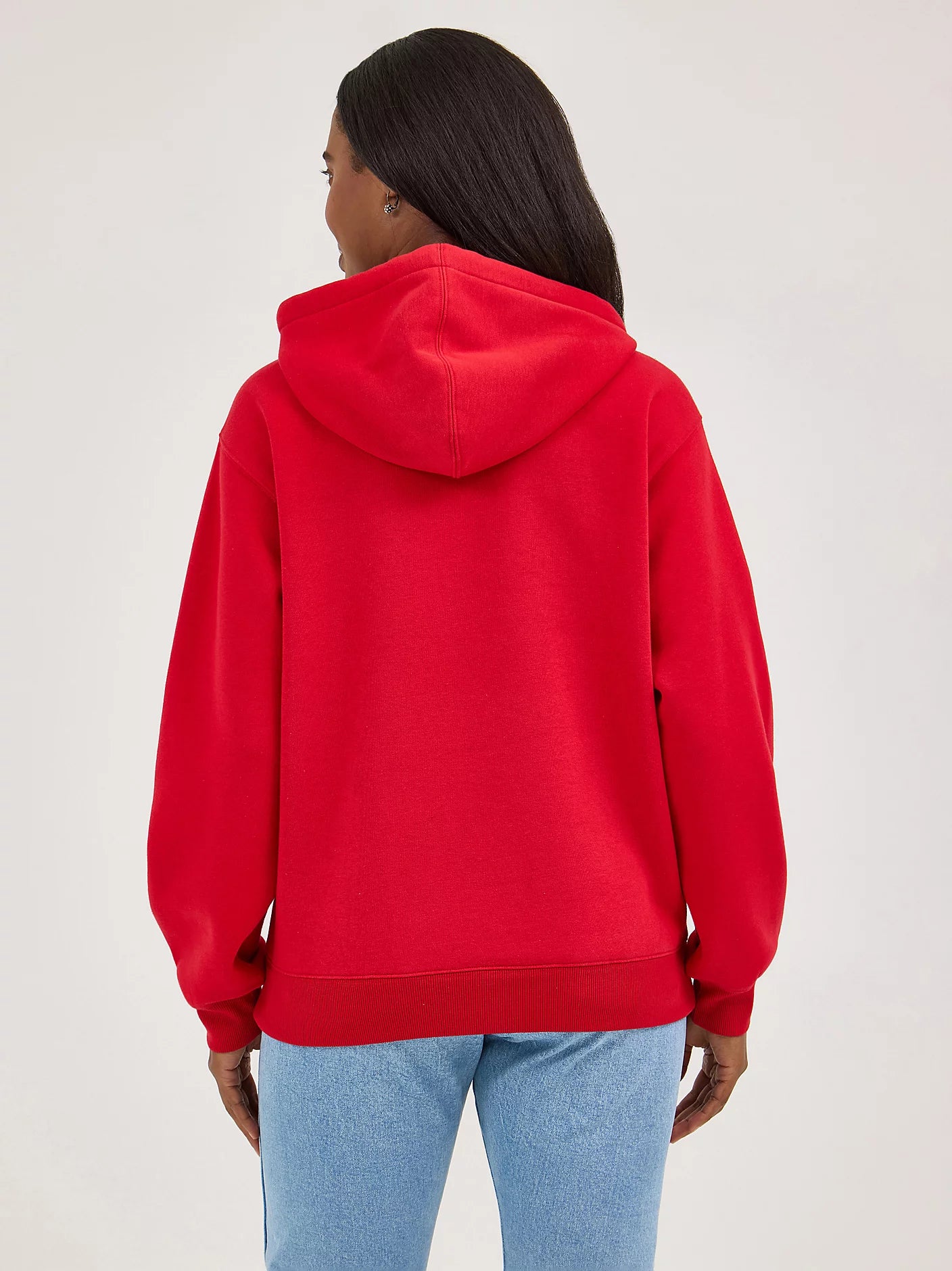 WRANGLER WOMENS BOLD LOGO HOODIE - BERRY RED