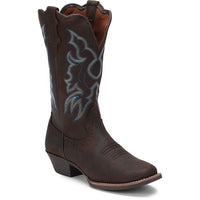 JUSTIN WOMENS BRANDY DARK BROWN COWHIDE BOOT