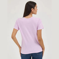 WRANGLER WOMENS KABEL LOGO VIBERANT TEE - ORCHID