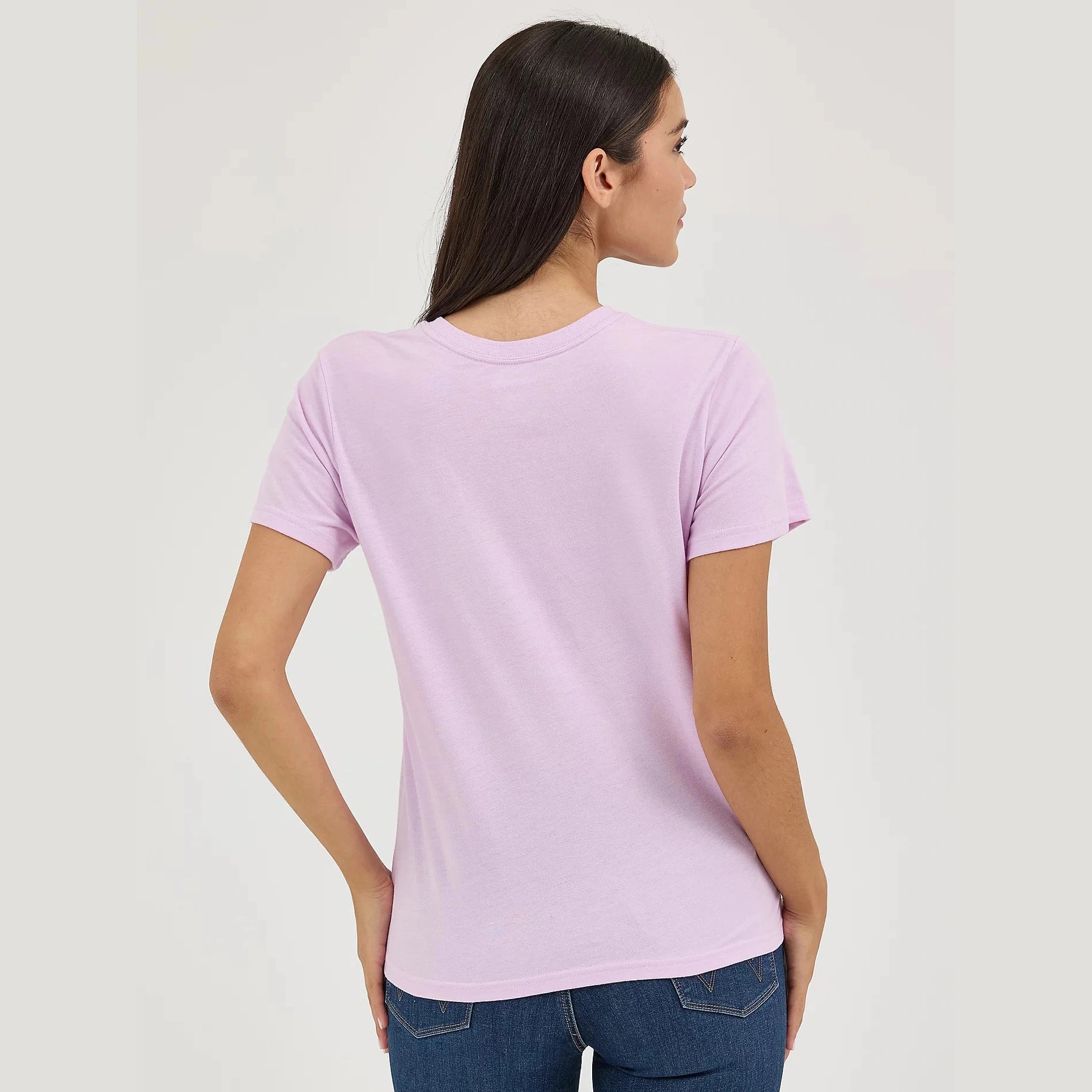 WRANGLER WOMENS KABEL LOGO VIBERANT TEE - ORCHID