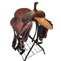 SCOTT THOMAS BARREL SADDLE WITH DIAMOND BORDER - 15"