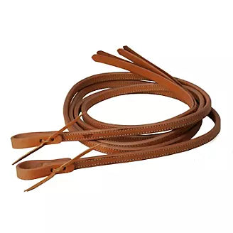 TORY LEATHER REINS HARNESS LEATHER W/WATER TIE END - 3/4" X 7'