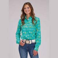 ROPER WOMENS VINTAGE AZTEC WESTERN BLOUSE