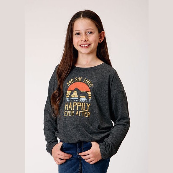 ROPER GIRLS PRINTED LONG SLEEVE TEE