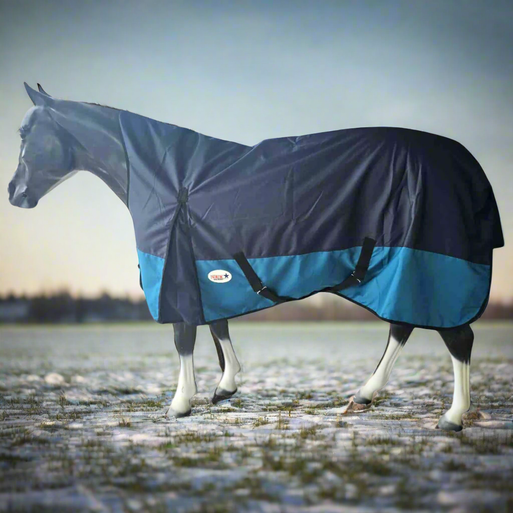 NORDIC STORM BREAKER 1200D - 100G HIGH NECK NAVY WITH TEAL BOTTOM TURNOUT
