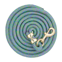 WEAVER LEATHER POLY LEAD ROPE 10' WITH SOLID BRASS SNAP - MOSAIC