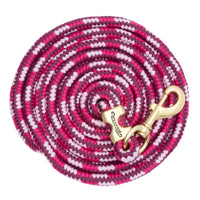 WEAVER LEATHER POLY LEAD ROPE 10' WITH SOLID BRASS SNAP - DIAMOND
