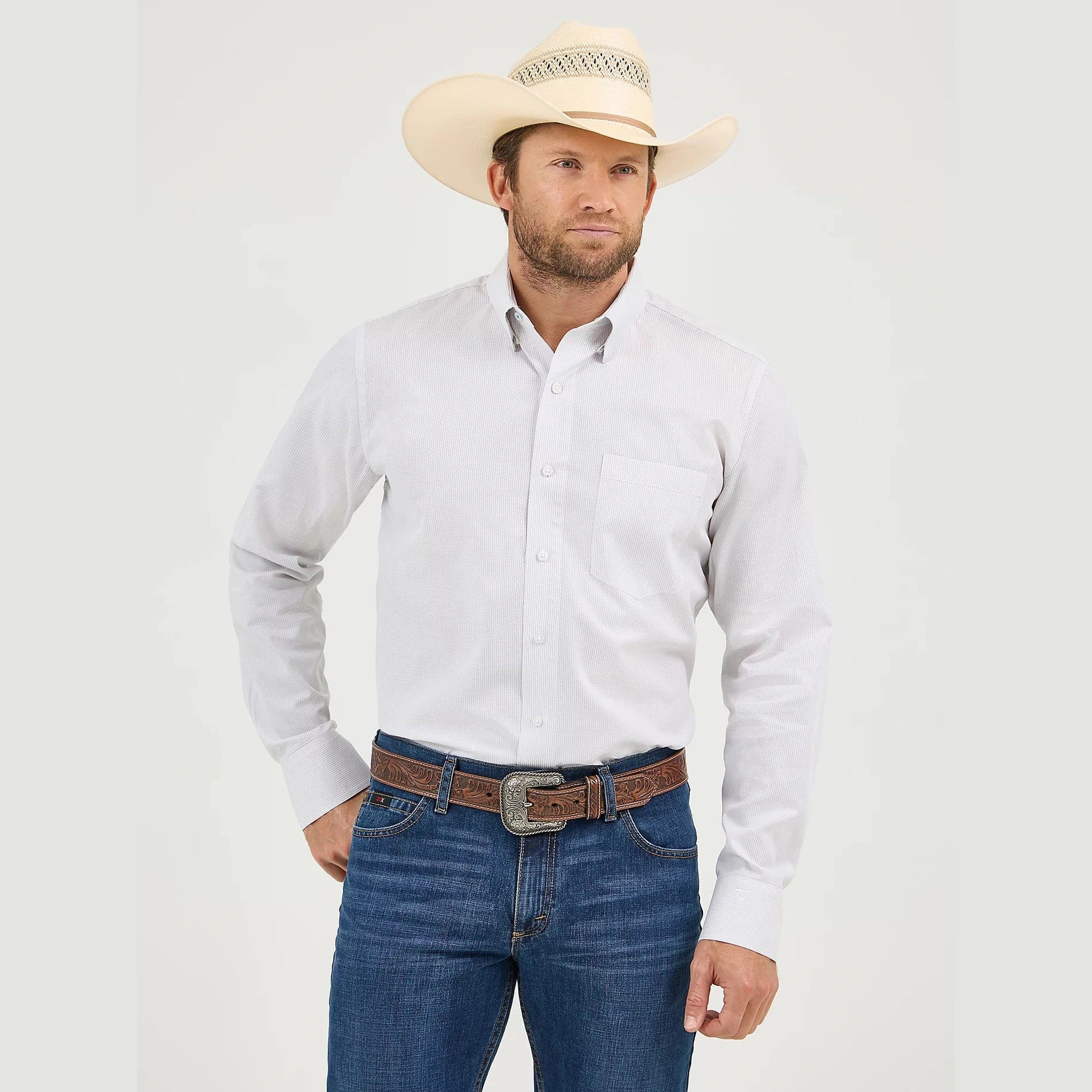 WRANGLER MENS  CODY JOHNSON BUTTON DOWN SHIRT