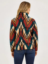 WRANGLER WOMENS RETRO QUARTER ZIP SHERPA PULLOVER