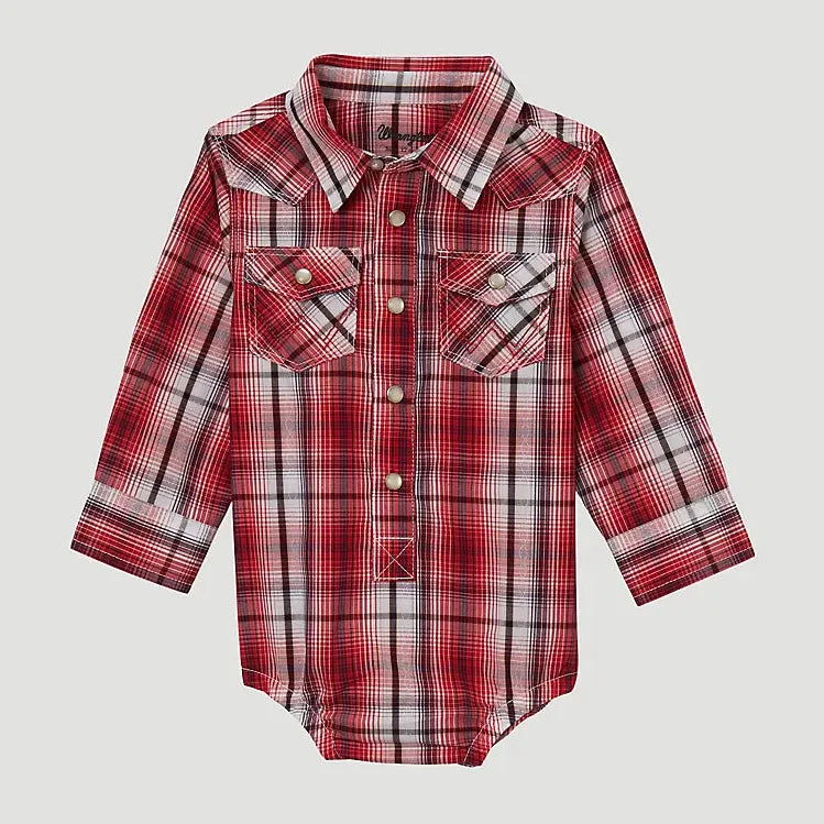 WRANGLER BABY BOY BODYSUIT - RUBY RED