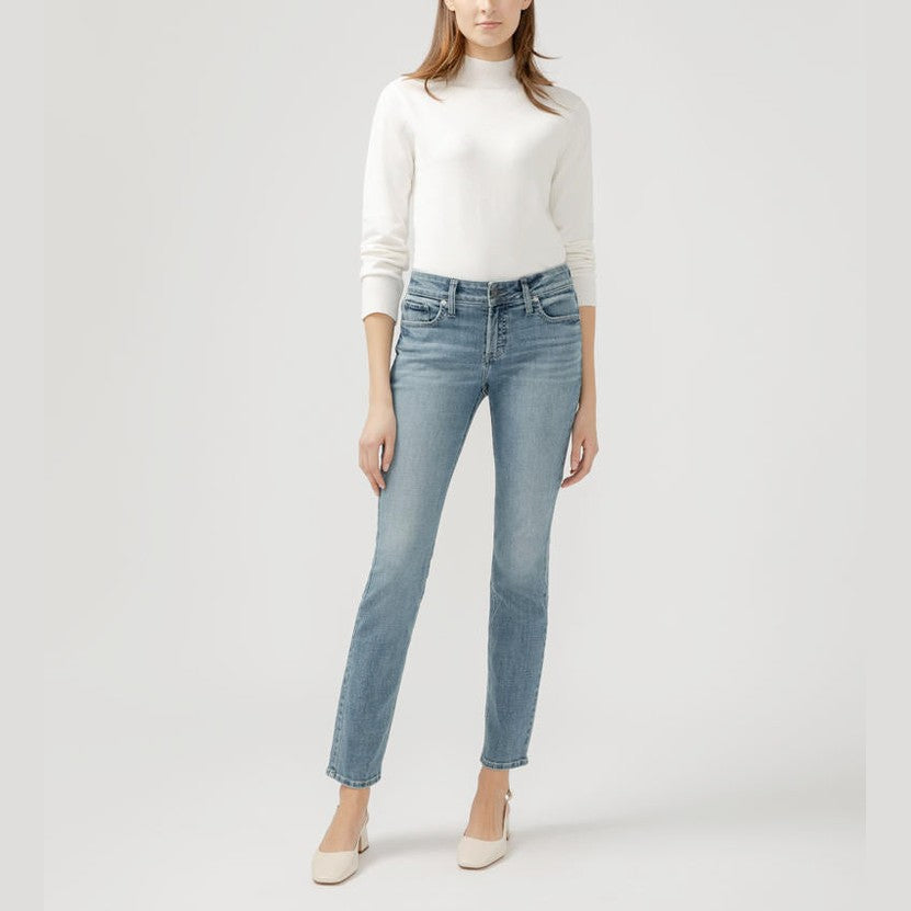 SILVER WOMENS ELYSE STRAIGHT LEG JEAN
